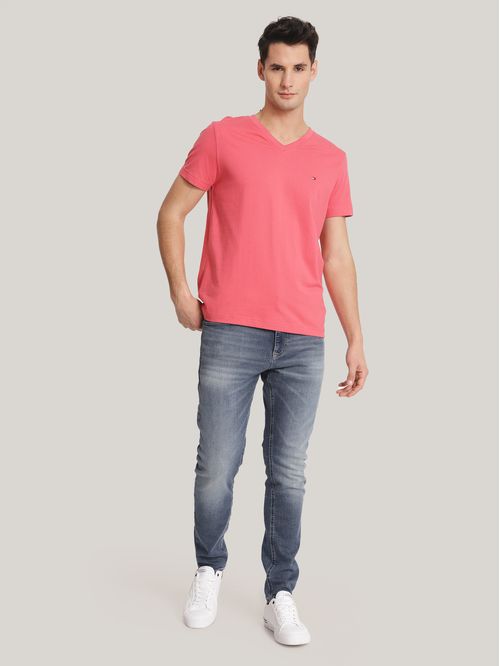 Polera Essential Cotton V-Neck Slim Fit