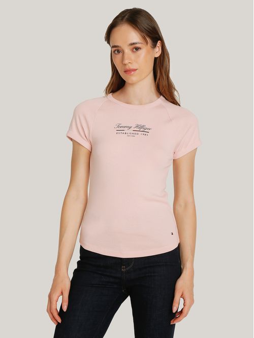 Polera Slim Fit Con Logo Script