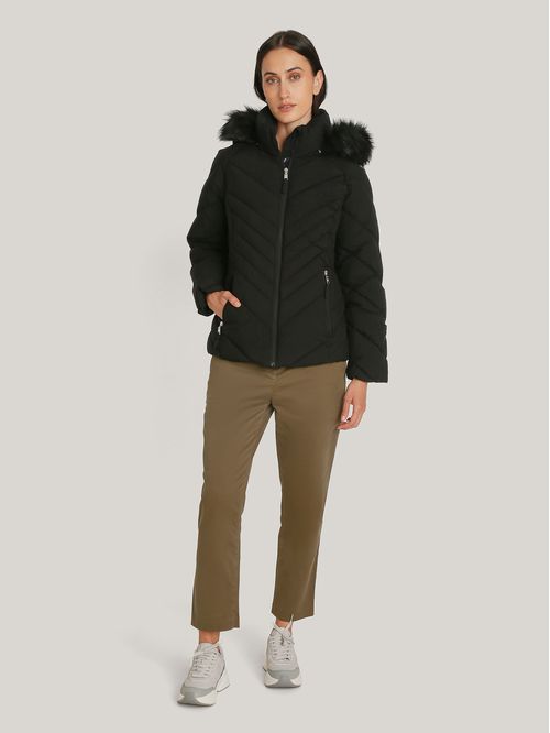 Parka Acolchada Con Gorro Teddy