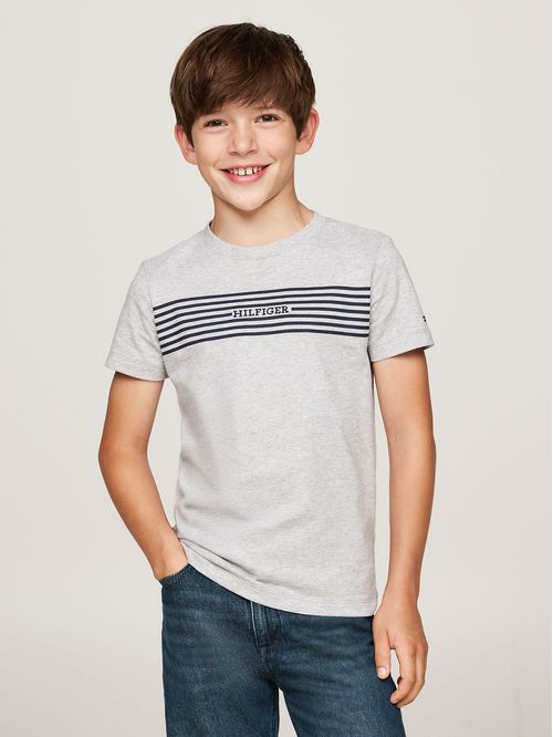 Polera Con Diseño De Rayas Monotype Print
