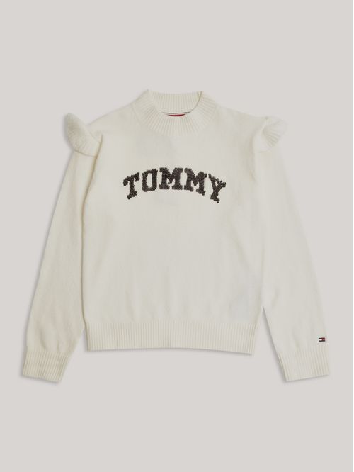 Sweater De Niña Con Logo De Lentejuelas