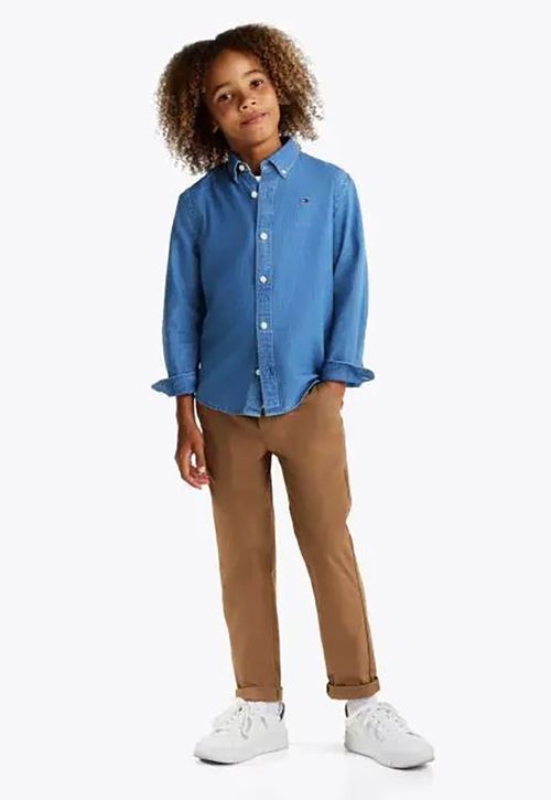 Camisa De Niño En Chambray Denim