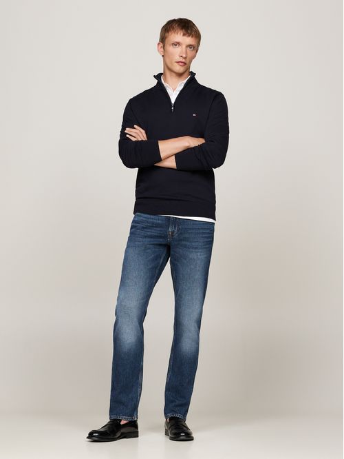 Sweater Essential Cotton Con Medio Cierre
