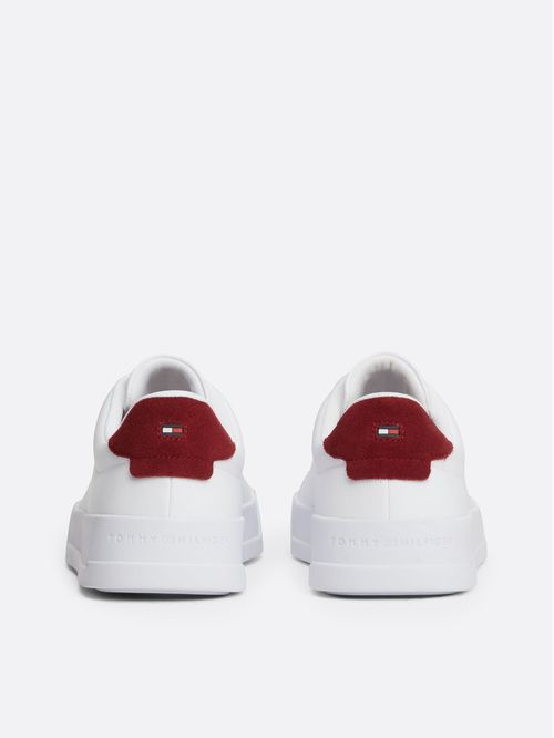 Zapatillas Court De Cuero Con Logo