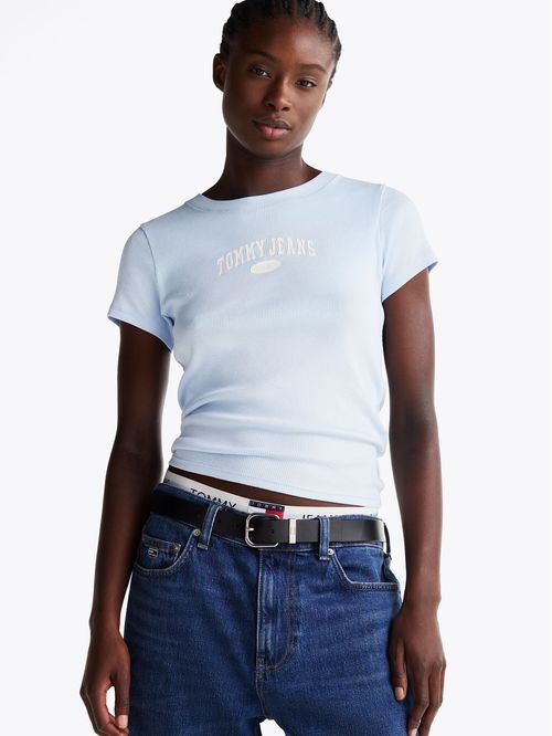 Polera Varsity Acanalada Slim Fit