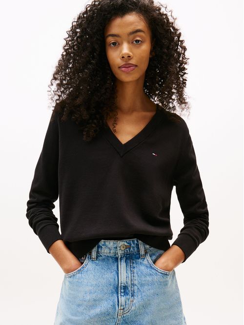 Sweater Essential V-Neck Con Logo