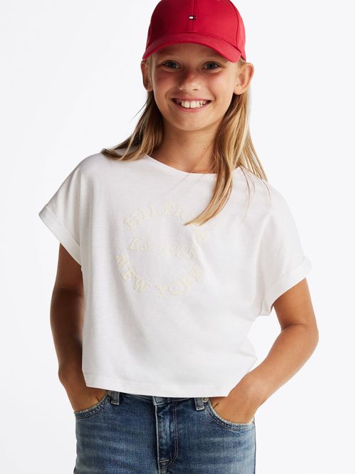 Polera De Niña Relaxed Con Logo