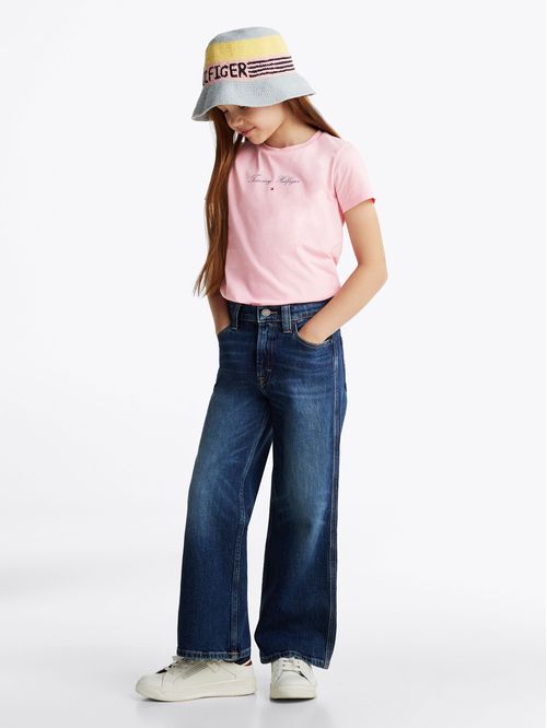 Polera De Niña Con Logo Script