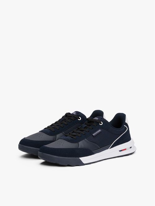 Zapatillas Retro Runner Mix De Cuero