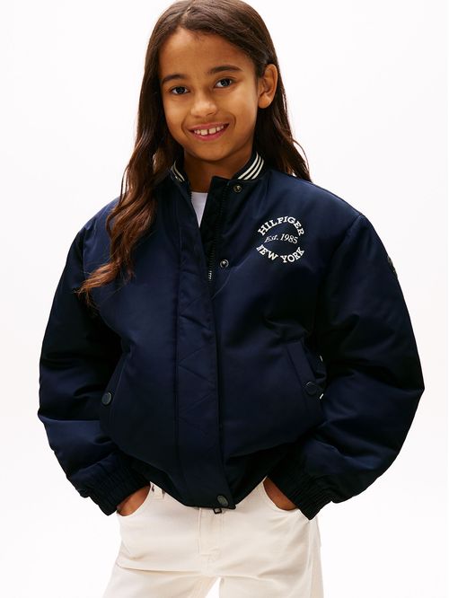 Chaqueta Bomber Varsity De Satén