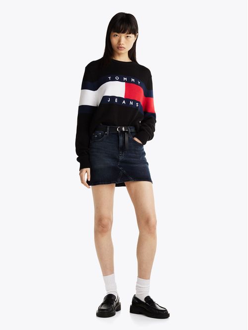 Sweater Color Block Relaxed Con Logo