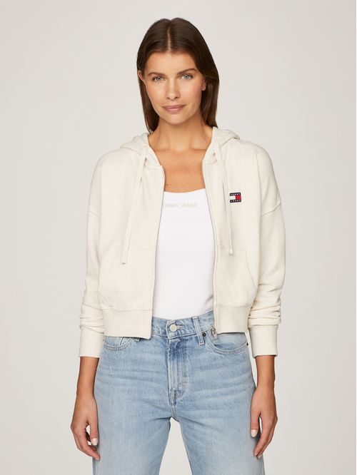 Polerón Hoodie Cropped Con Cierre