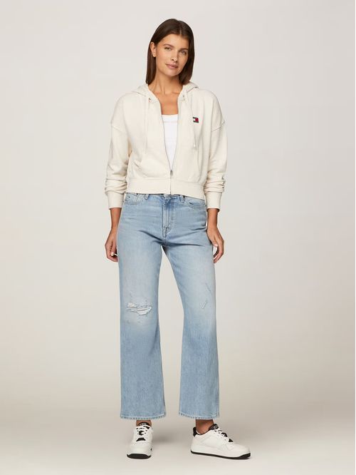 Polerón Hoodie Cropped Con Cierre