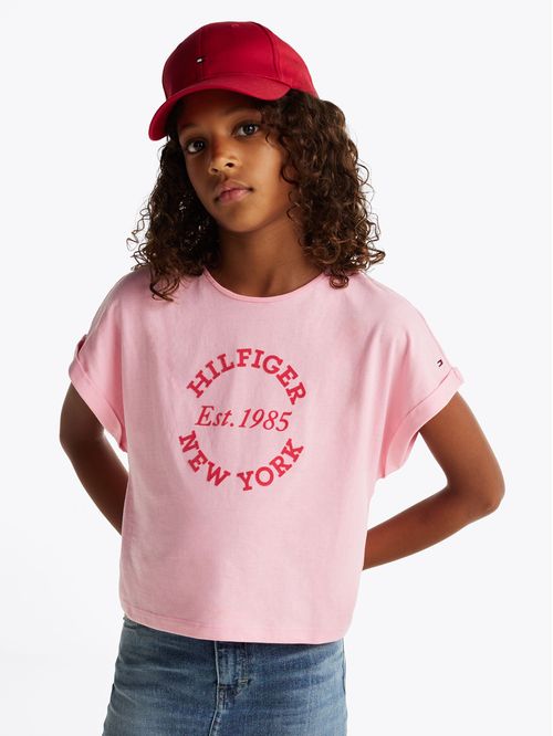 Polera De Niña Relaxed Con Logo