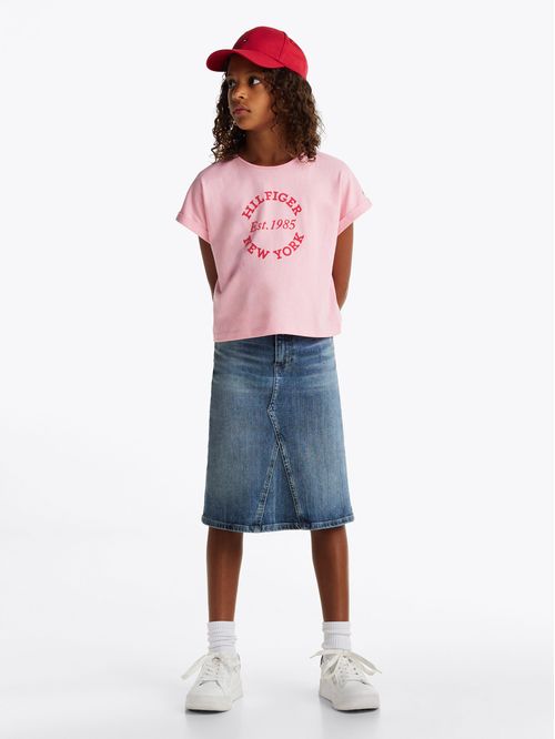 Polera De Niña Relaxed Con Logo