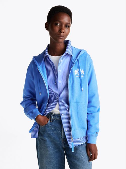 Polerón Hoodie Logo Varsity Con Cierre