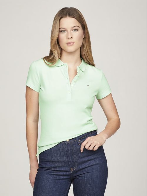 Polo Solid Slim Fit Con 5 Botones