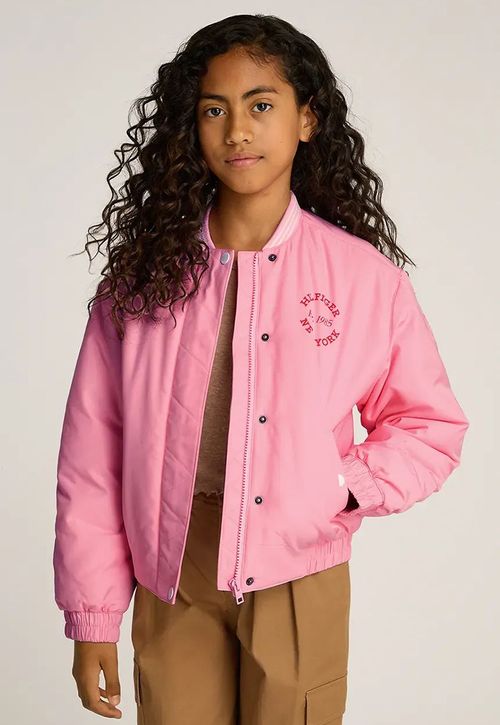 Chaqueta Bomber Varsity De Satén