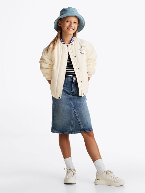 Chaqueta Bomber Varsity De Satén
