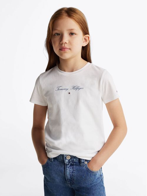 Polera De Niña Con Logo Script