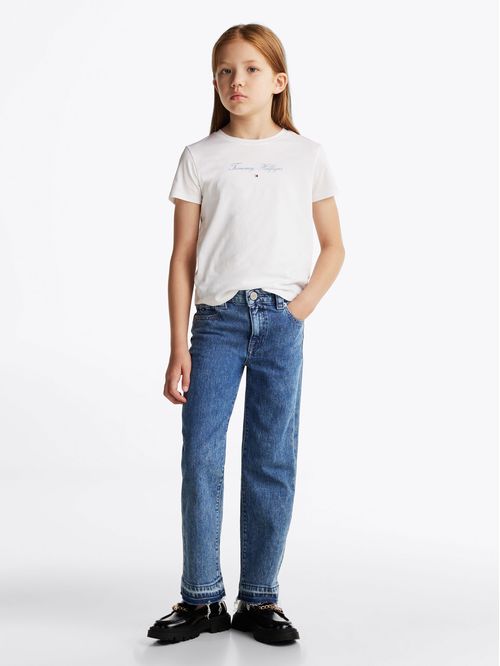 Polera De Niña Con Logo Script