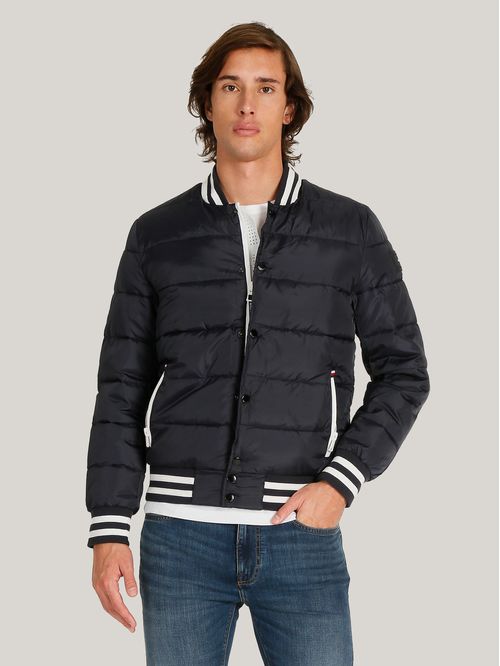 Chaqueta Quilted Bomber Con Logo