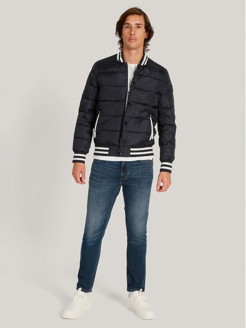 Chaqueta Quilted Bomber Con Logo