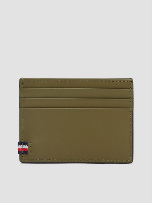 Tarjetero de cuero con monotipo Hilfiger - TALLA:Talla única