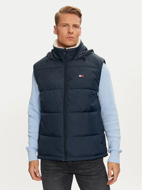 Parka Vest Acolchada Con Cuello Alto