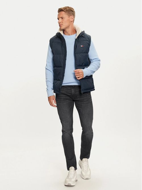 Parka Vest Acolchada Con Cuello Alto