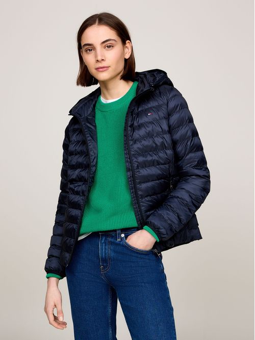 Parka Acolchada Con Logo Bordado