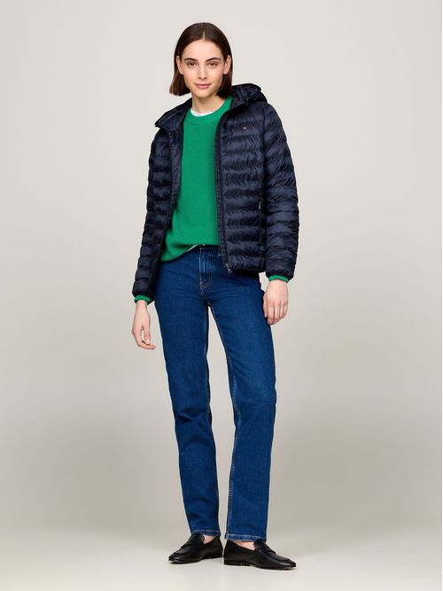 Parka Acolchada Con Logo Bordado