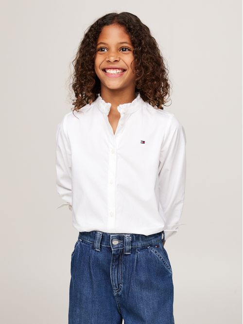 Blusa Con Cuello De Volantes