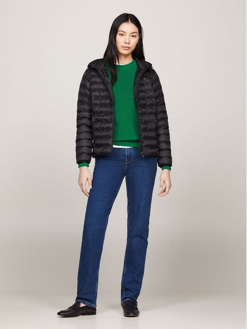 Parka Acolchada Con Logo Bordado