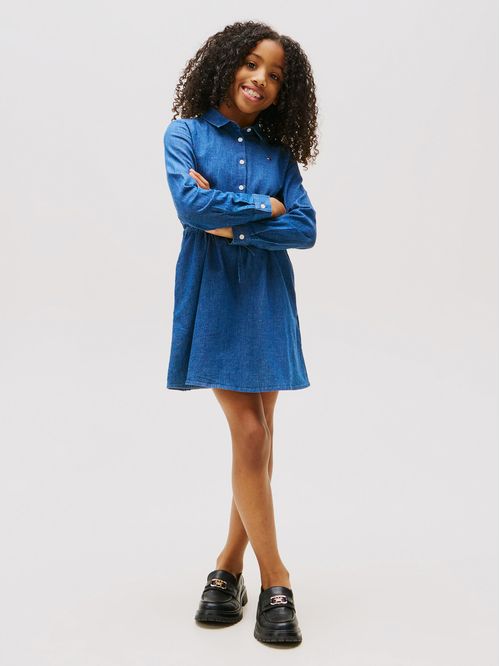Vestido Denim Con Logo