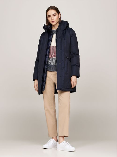 Parka Acolchada Con Gorro