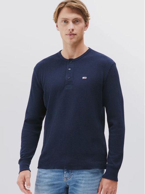 Polera De Cuello Henley Regular Fit