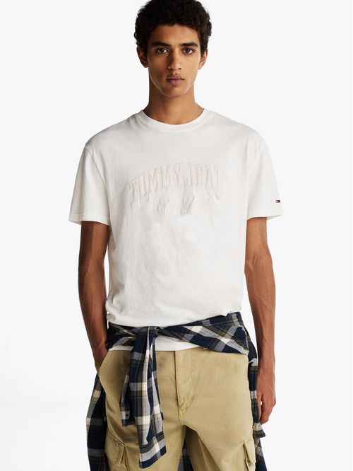 Polera Varsity Con Efecto Lavado