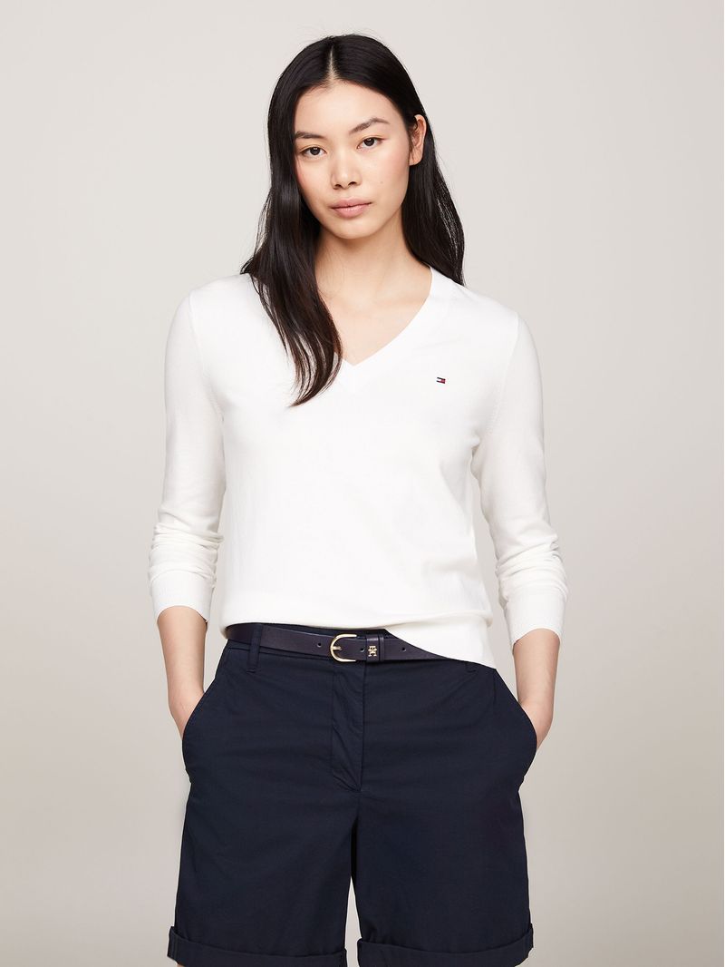 Sweater-De-Cuello-V-Con-Logo