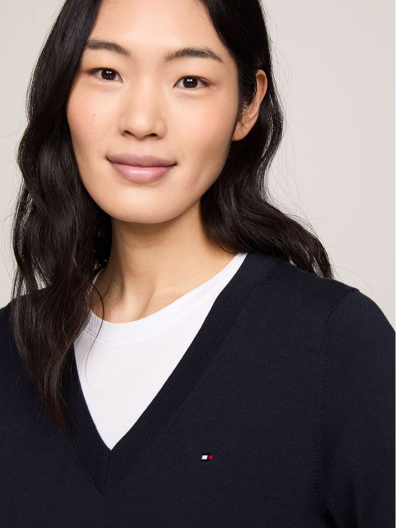 Sweater-De-Cuello-V-Con-Logo