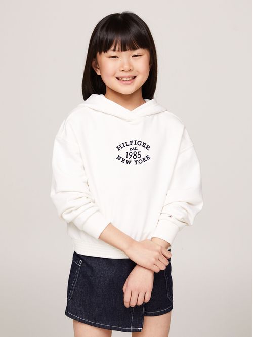 Polerón Hoodie De Niña Amplio Con Logo