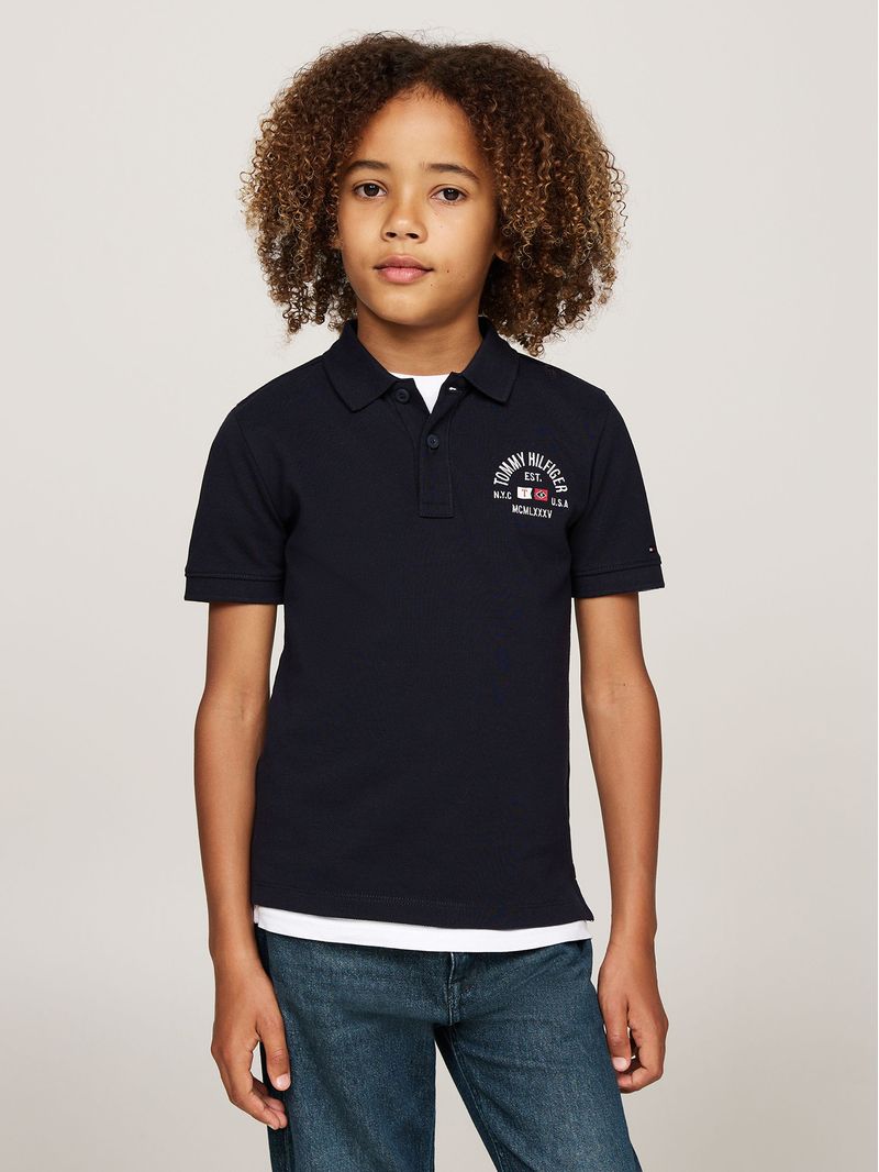 Polo-De-Niño-Logo-Flag-Regular-Fit