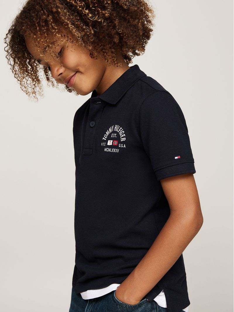Polo-De-Niño-Logo-Flag-Regular-Fit
