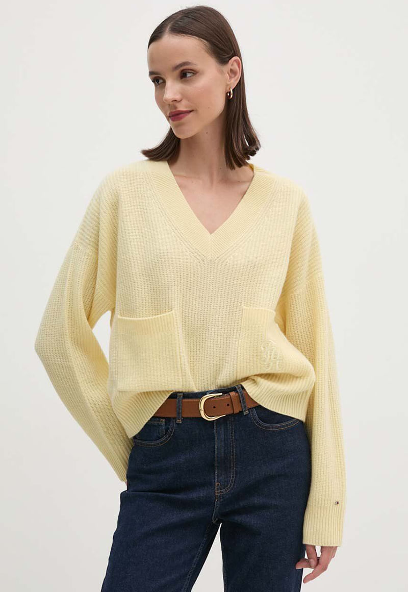 Sweater-Cuello-V-Con-Dos-Bolsillos