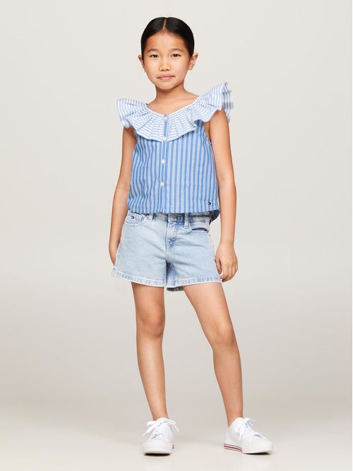 Blusa A Rayas Con Vuelos