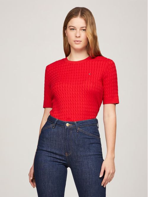 Sweater Tejido Cable Slim Fit