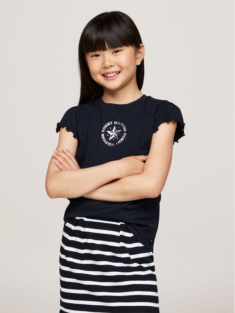 Polera-De-Niña-Con-Logo-Metalico