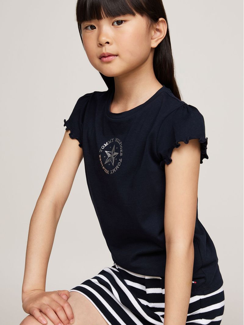 Polera-De-Niña-Con-Logo-Metalico