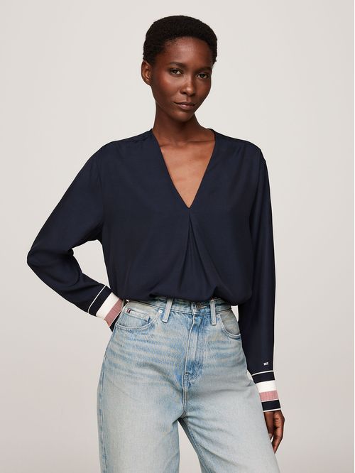 Blusa Global Stripe Con Logo
