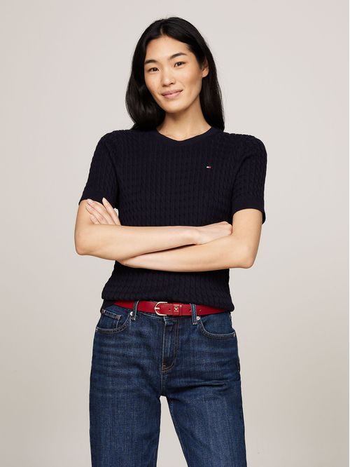 Sweater Tejido Cable Slim Fit
